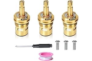 3 Sets 994053-0070A Faucet Cartridge Replacement for American Standard 994053-0070A / 994053-0070A/H, 4Z-24H Hot & Cold Brass