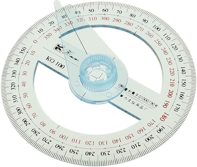 jili online plastic 360 degree protractor ruler angular viewer swing