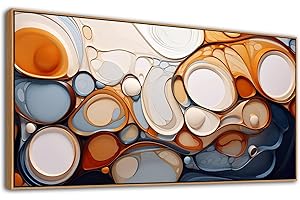AJAZIKO Abstract Wall Art - Colorful Canvas Wall Art, Framed for Living Room Decor - Modern Large Wall Art - Above Bed Wall Decor for Dedroom -Oil Painting Wall Art
