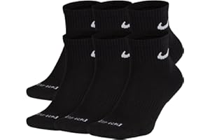 Nike Everyday Plus Dri-FIT Cushioned Ankle Athletic Training Casual Socks - 6 Pack