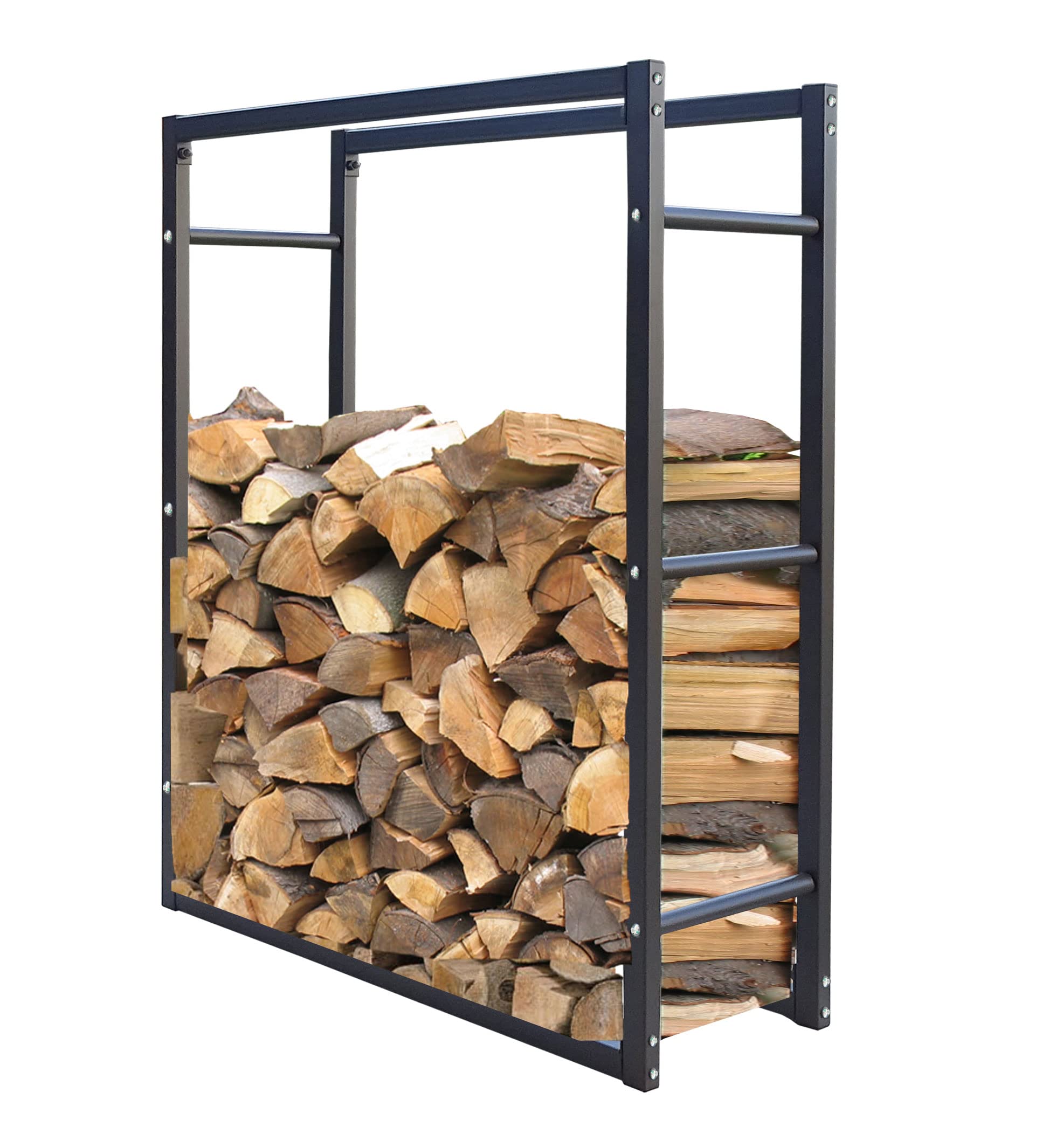 QUICK STAR Metal Firewood Stand 90 x 25 x 90 cm