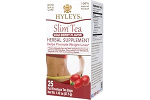 HYLEYS TEA Hyleys Slim Tea Goji Berry Flavor - Weight Loss Herbal Supplement Cleanse and Detox - 25 Tea Bags (1 Pack)