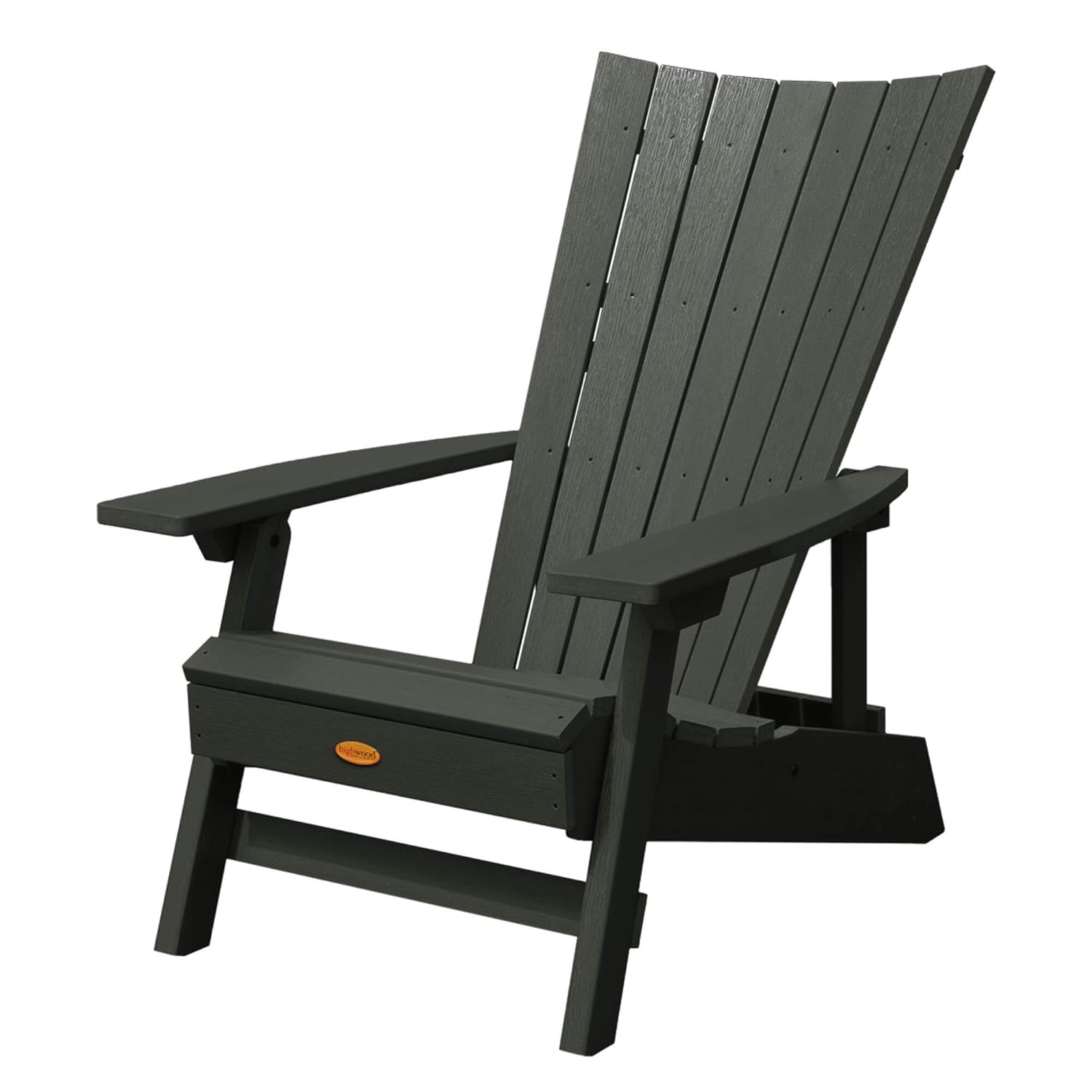 Patio Furniture Accessories Highwood Ad Adrid29b Bke Manhattan Beach Adirondack Chair With Wine Glass Holder One Size Black Patio Seating