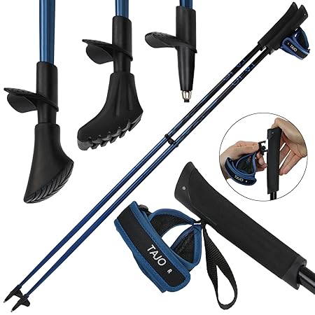 ALPIDEX Nordic Walking Stöcke Fixlängenstock aus Carbon Ultraleicht gelenkschonend mit ausklickbare Handschlaufen