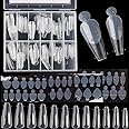 120Pcs Dual Nail Forms Set Full Cover Nail Extension Tips Coffin Almond False Nail Tips Acrylic Nail System Dual Forms With Silicone French Forma Stickers French Guides Nail Tools…