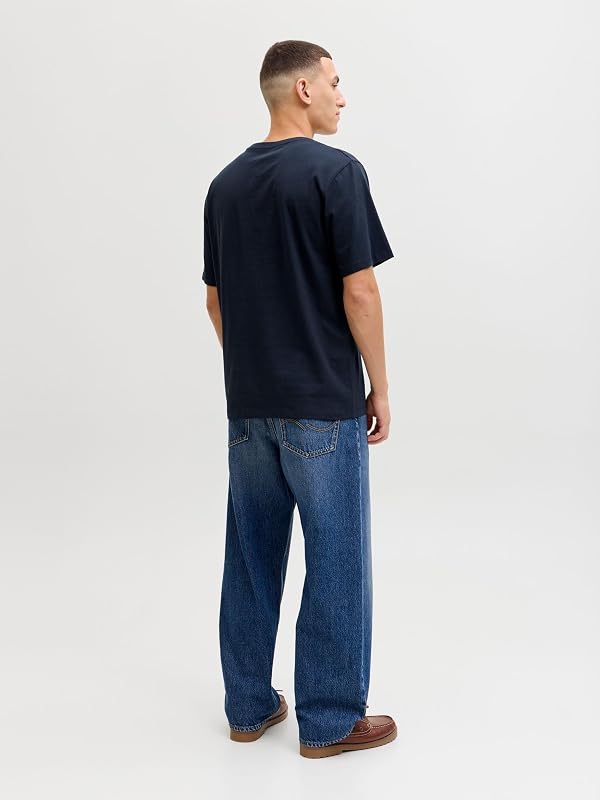 T-shirt Jjelogo SS O-Neck 2 Col SS26 Sn, Azul-Marinho, M — foto 3 de 6