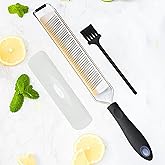 DESIGNED BY CHEFS ~ Premium Lemon Zester Grater With Perfectly Angled Teeth ~ Ideal for Citrus, Parmesan Cheese, Garlic, Vege