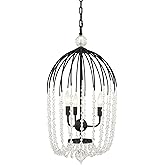 Voliere 3-Lt Crystal Tall Pendant - Matte Black