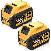 2Packs 12000mAh High Capacity Replacement for Dewalt 20V/60V Max Lithium Battery Compatible with DCB609 DCB609-2 DCB612 DCB612-2 DCB606 DCB606 DCB208 DCB207 DCB206 DCB204 DCB203 DCB200 DCB201 Tools
