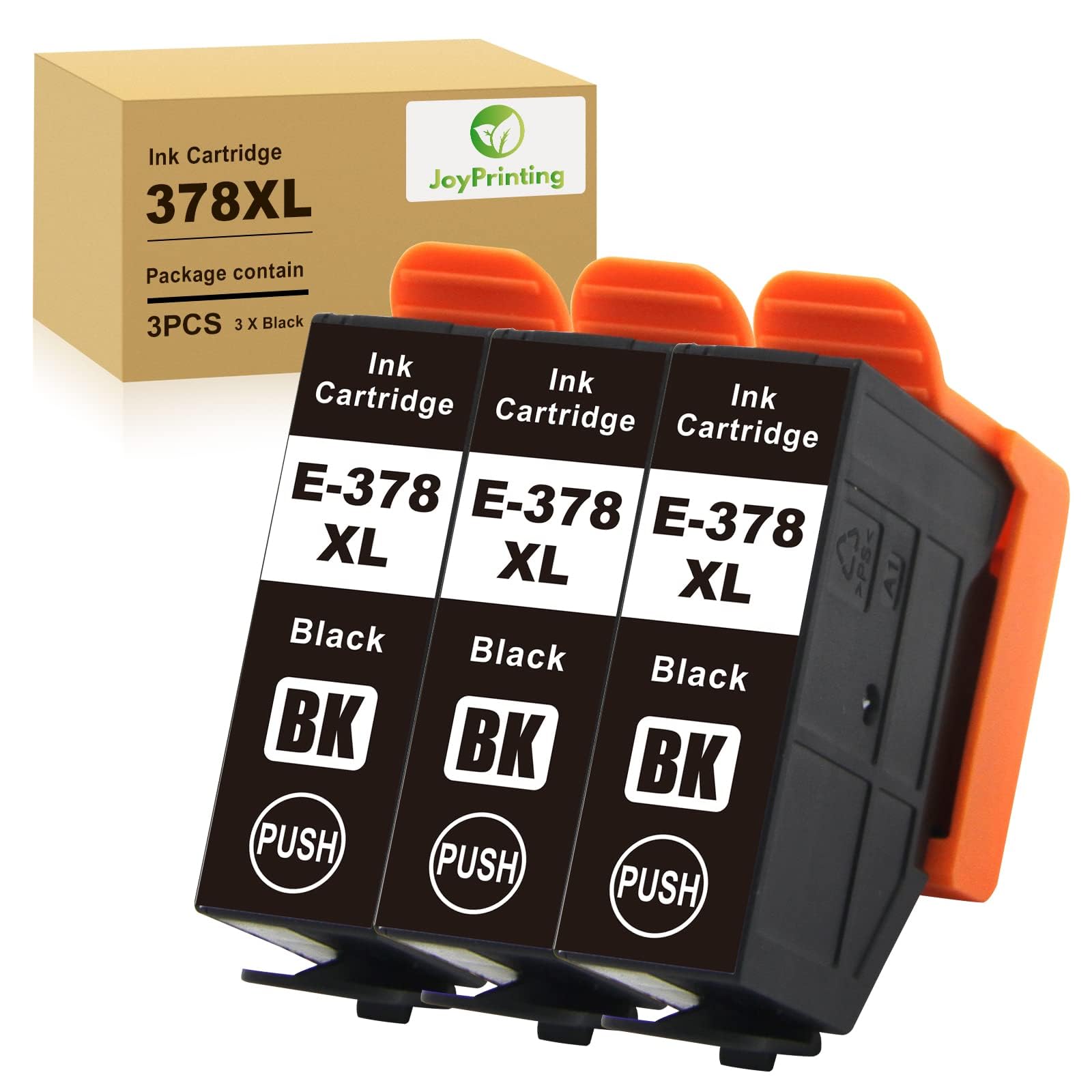 JoyPrinting 378XL Compatible 378 378XL Ink Cartridges Replacement for Expression Photo XP-8500 XP-8505 XP-8600 XP‑8605 XP-8700 XP-15000 (3-Black)