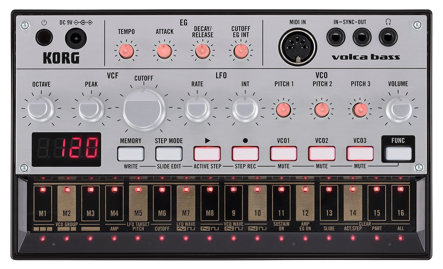 Korg Volca Bass Analog Synthesizer w/Three