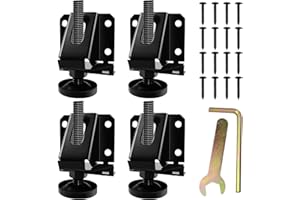 LOSCHEN 4 PCS Heavy Duty Adjustable Leveling Feet for Furniture,Hexagon Nuts Lock Furniture Legs Levelers,for Table, Cabinets, Workbench,Shelving Units and More