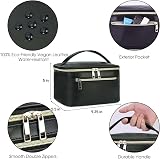Wandering Nature Travel Makeup Bag with Brush Compartment, PU Leather view 5