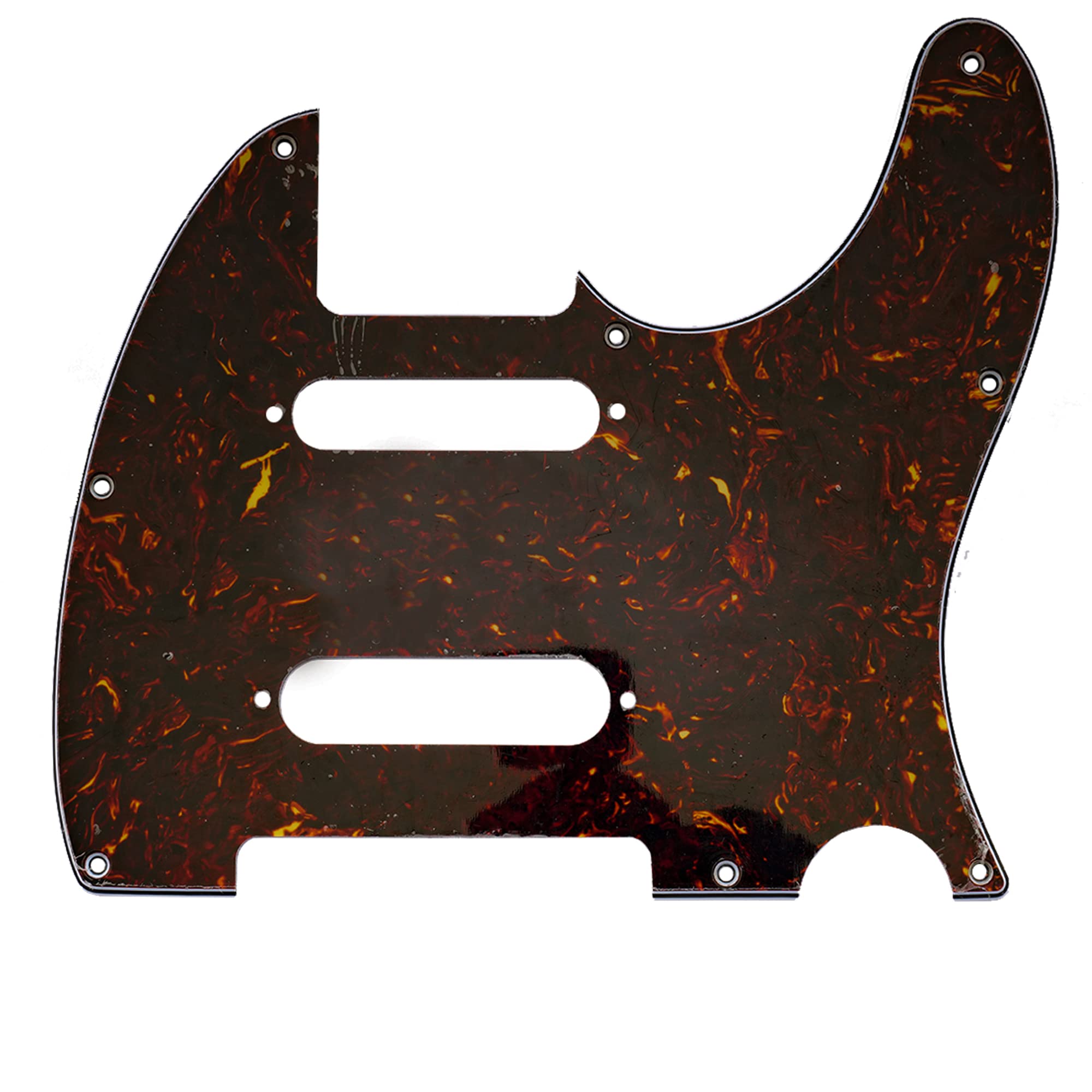 Musiclily Pro 8 Holes SS Guitar Tele Pickguard for USA/Mexico Fender Deluxe Nashville Telecaster Electric Guitar, 4ply Tortoise Shell — image 1