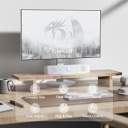 Redragon GS560 RGB Desktop Soundbar, 2.0 Channel