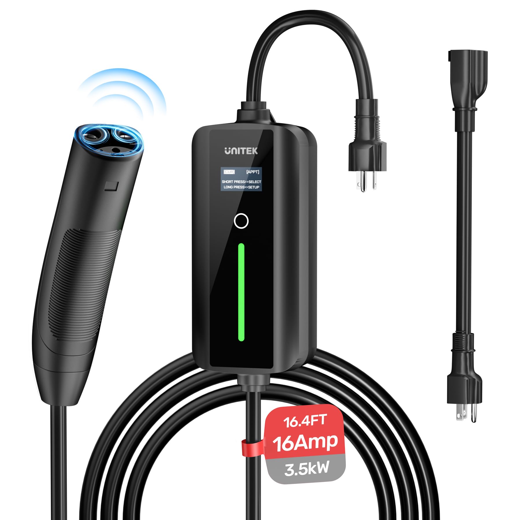 Photo 1 of Unitek Level 1 & 2 Portable Tesla Charger -16Amp 3.5KW 240V EV Charger for All Tesla, Auto Sensing Electric Car Charger Tesla Adapter Mobile Connector for Tesla, Tesla Home Charger for ModelY/3/S/X
