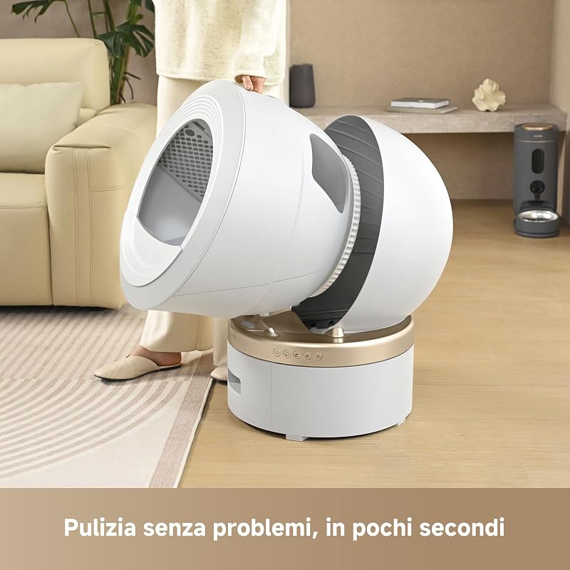 MeowgicPod LR10 Prime Lettiera per gatti intelligente,110L,15 giorni