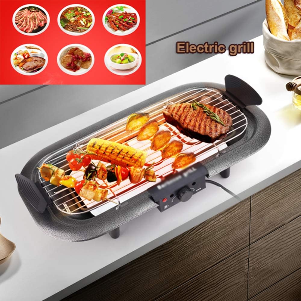 review Electric Table Top Teppanyaki Grill Griddle Indoor/Outdoor Hotplate Cooker Grill Table Hot BBQ Plate for Kitchen Dinner Party Camping Festival Cooking