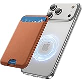 TWZKG for MagSafe Wallet, 3 Cards Holder, Slim Magnetic Phone Wallet for iPhone 17/16/15/14/13/12 Pro Max Plus Air Series,RFID Blocking Vegan Leather,Brown