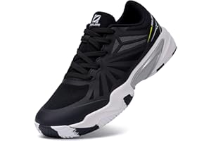 FENLERN Tennis Shoes for Men Wide Width Non Slip Pickleball Racquetball Shoes Arch Support Athletic Court Shoes Breathable Running Walking Sneakers