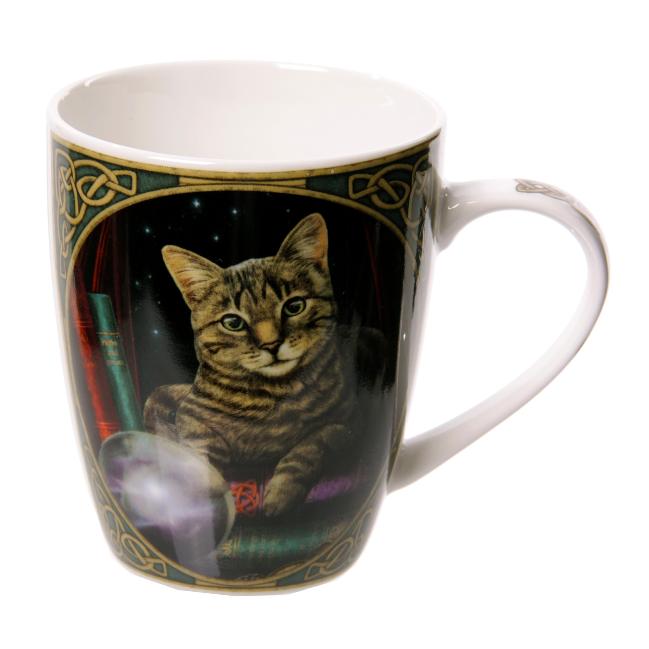 Puckator Lisa Parker Fortune Teller Cat Porcelain Mug - Funny Home Accessories - Cute Gifts for Girlfriend - Large Mugs for Men Women Hot Drinks - Cute Cups Presents - Secret Santa Gift - Cup Set