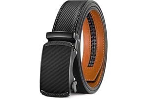 Zitahli Belt Men, Ratchet Belt Dress with 1 3/8" Premium Leather,Slide Belt with Easier Adjustable Automatic Buckle