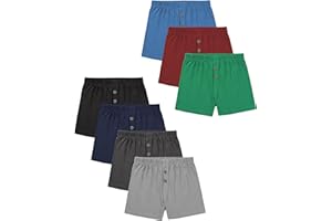 Andrew Scott Boys Boxer Shorts | Big Kids/Little Kids 100% Cotton Tagless Underwear | Multi Packs & Colors