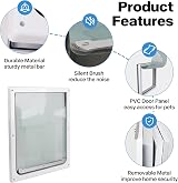 Pet Prime 2 Ways Locking Pet Flap Door Large with Transparent Flap view 2