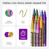 ARTISTRO Metallic Paint Pens Set of 12 Extra-Fine 0.7mm Assorted Colors view 4