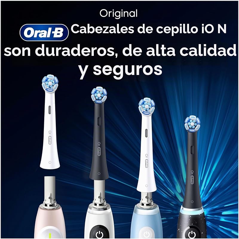 Cabeças de substituição iO Series Ultimate Clean Black, cabeças redondas originais, cerdas CrissCross, remoção de placa, 3