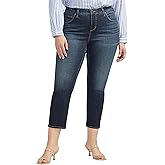 Jag Jeans Women's Plus Size Ruby Mid Rise Straight Cropped Jeans