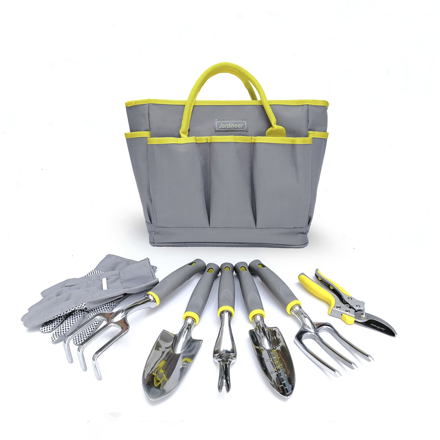 Jardineer Garden Tool Set 8 Piece Gardening Tools with Gardening Gloves