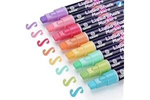 IJIANG Window Chalk Markers Washable, Macaron 8 Colors Jumbo Chalk Marker Car Glass Erasable, Liquid Chalk Pens with 10mm Thick Tips for Chalkboard, Windows, Glass, Mirror, Auto, Poster, Bistro, Cars of DIY