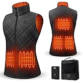 SNOW LEOPARD Heated Vest for Women with Battery Pack Included 7.4V 16000 mAh Rechargeable Women's Electric Vest for Hiking