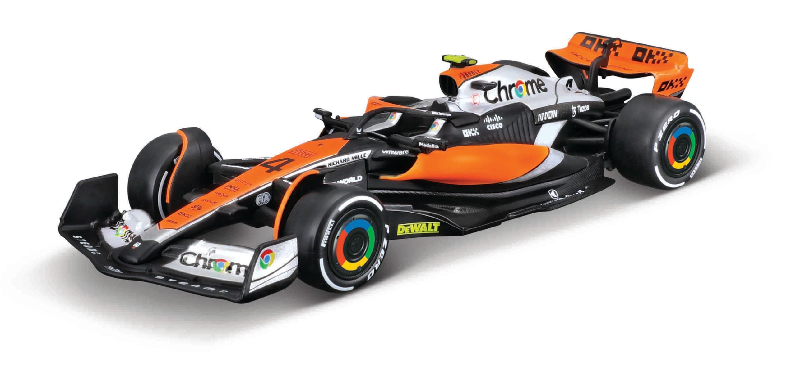 Bburage Formula 1 MCLAREN MCL60 2023 WITH HELMET NORRIS 1:43 Scale Die-Cast Collectible Race Car