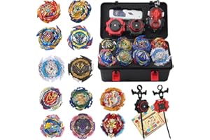 Cxdhzlx Bey Battling Blades Spinning Tops, Battle Gyro Top Set, Burst Battling Stadium, Two Way Launchers Grip Starter, Great Gifts for Children Age 6+ (12 Set Toolbox)