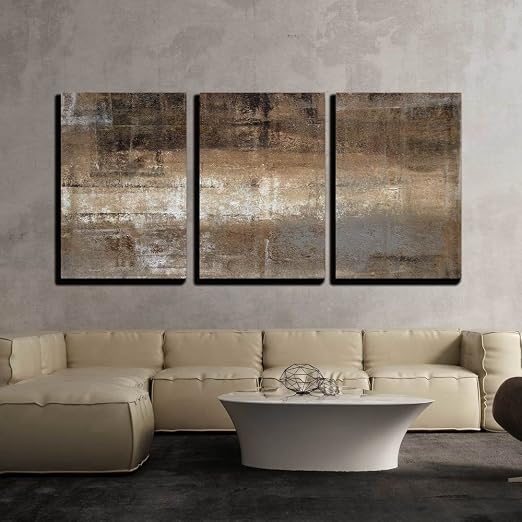 Amazon.com: wall26 Abstract Canvas Wall Art Grey and Brown Painting