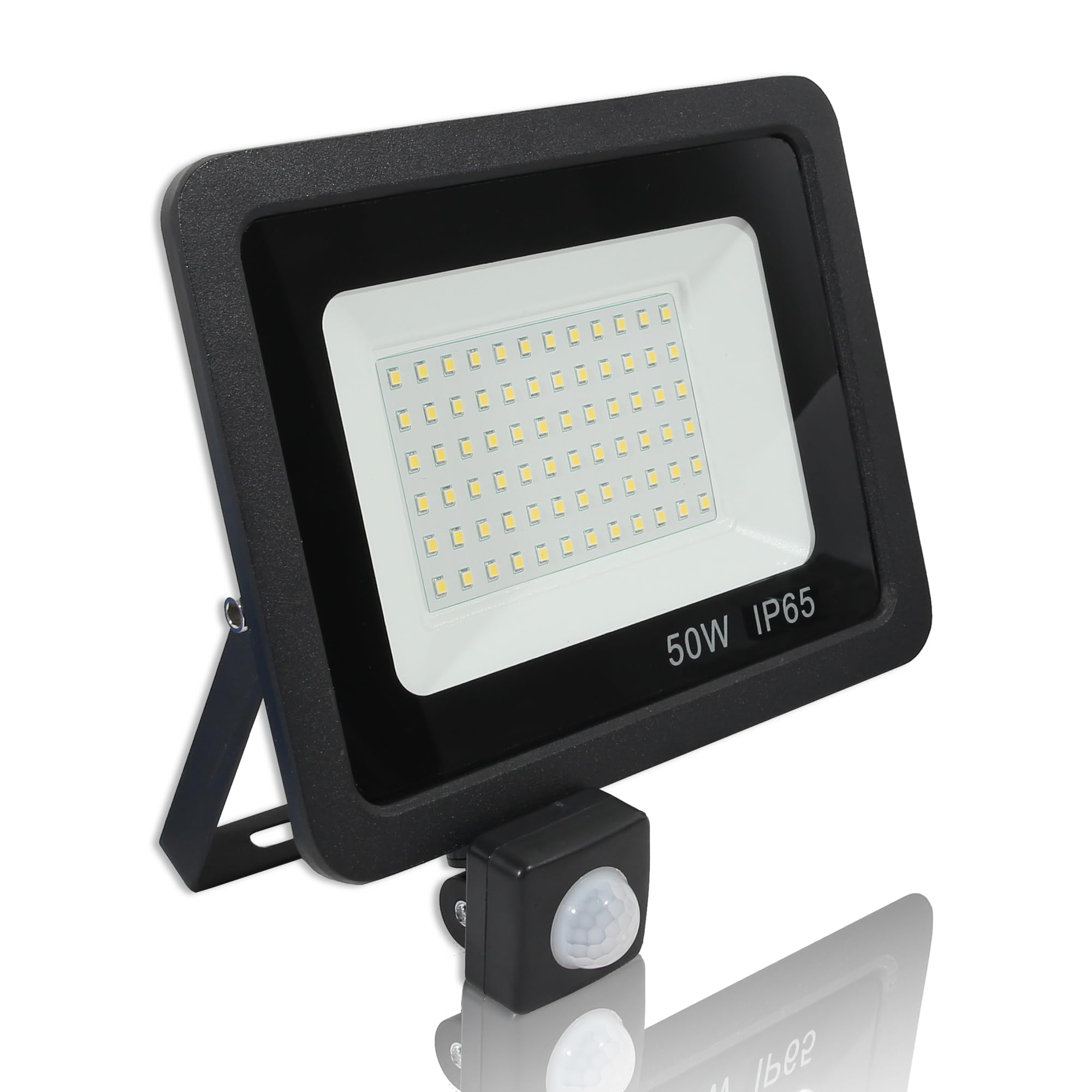 LOWENERGIE LED FloodLight Waterproof IP65 (50w PIR, Black)