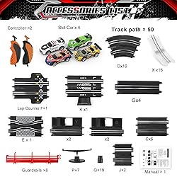 3 IN 1 Slot Car Race Track Sets with 4 High Speed