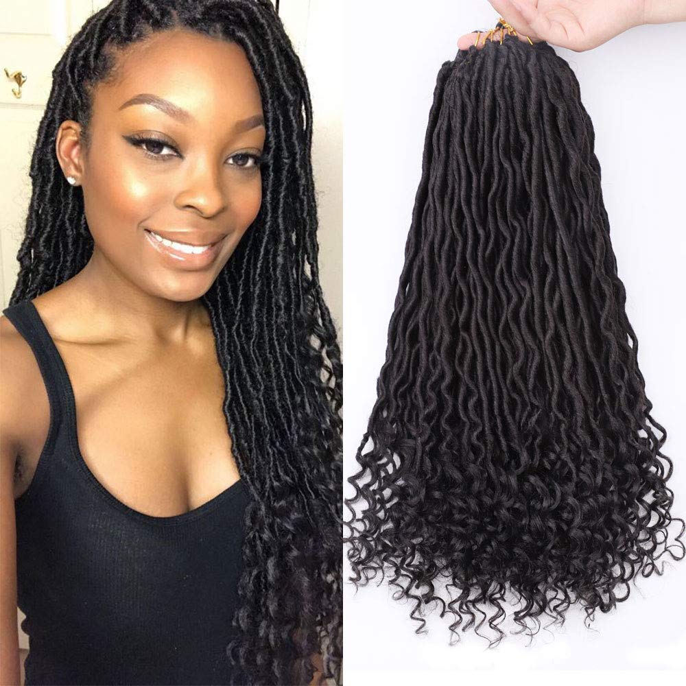Modern Queen 1b Faux Locs Crochet Hair 6 Packs Lot Faux Locs