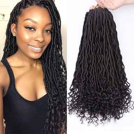 Modern Queen 1b Faux Locs Crochet Hair 6 Packs Lot Faux Locs