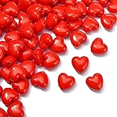 DanLingJewelry 1200Pcs Red Heart Acrylic Beads Mini Love Sweet Heart Pony Beads for Jewelry Making DIY Necklaces Bracelets Keychains