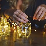 Jsdoin 100 LED Fairy Lights Battery Copper 10M Warm White Indoor Outdoor view 3