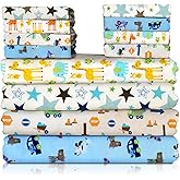 Omilion Receiving Blanket for Baby – 4 Pack – 30 inch x 30 inch – 100% Flannel Cotton - Mixed Patterned Designs – Includes Infant Washcloth 30 Pack