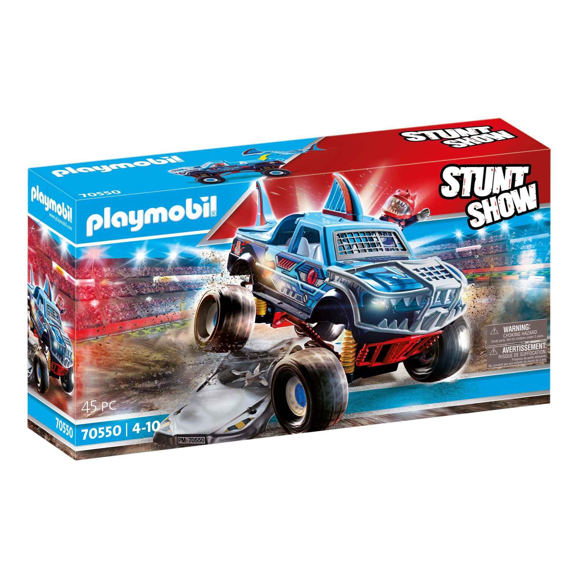 Playmobil 70550 Stunt Show Shark Monster Truck, for Children Ages 4-10, Fun Imaginative Role-Play, PlaySets Suitable for Children Ages 4+ — image 1