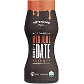 Organic Medjool Date Syrup 14 Ounce (400g) - 100% Pure Jordan River Medjool Dates - Kosher by Pepperwood Organics