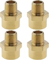 Create idea 4Pcs 1/4 Male to 3/8 Female BSP Brass Pipe Thread Adapter Converter view 1