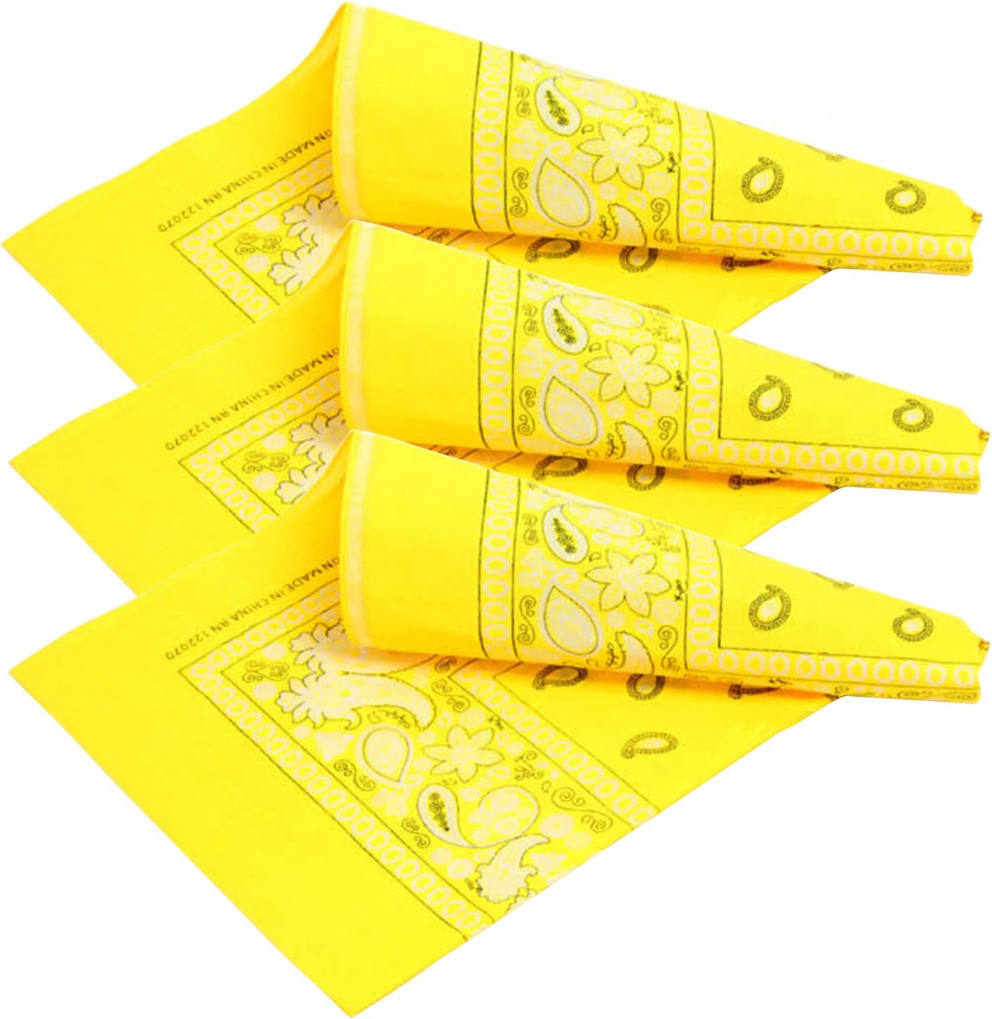 Paisley 3 piece Assorted Cotton Bandanas