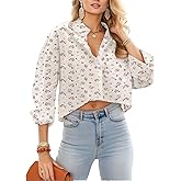 JINKESI Button Down Shirts & Blouses for Women Long Sleeve Slim Fit Office Casual Business with Pocket 100% Cotton