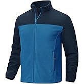 TBMPOY Men's Fleece Jacket Full Zip Lightweight Jackets Fall Winter Casual Warm Coat 4 Pockets for Hiking Outdoor